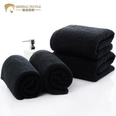 Super Cheap Cotton Custom Salon Hair Towel Black Gym Towels