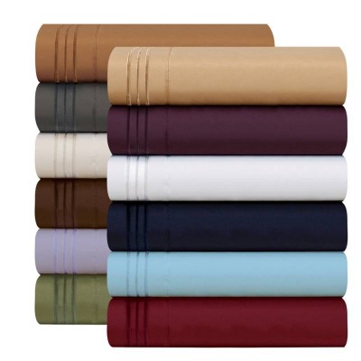 Wholesale Queen Size 200tc Solid Color 100% Cotton Hotel Flat Bed Sheet