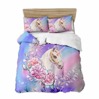 New Arrival Soft Brushed Microfiber Fabric Reactive Dyeing Printing Cartoon Bedding Set For Kids