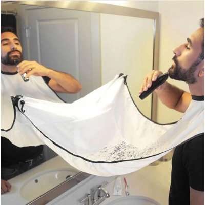 Custom Printed Embroidered Logo Nylon Shaving Beard Apron for Hotel